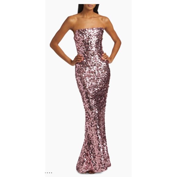 Bronx and Banco Farah Sequined Strapless Gown - Picture 1 of 9